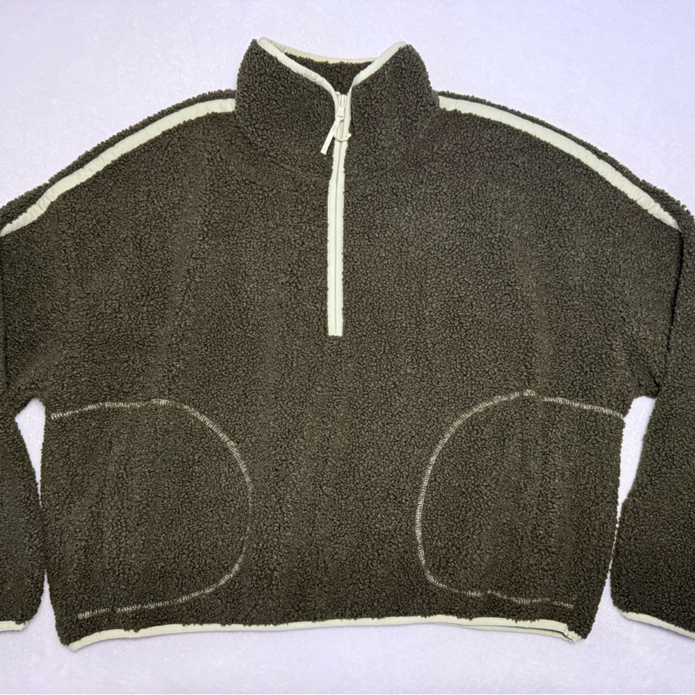 Old Navy Brown Zip Up Fleece Jacket